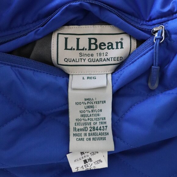L.L. Bean Womens Blue Lrg Reversible Insulated Quilted Full Zip Lightweight Vest - Picture 14 of 16